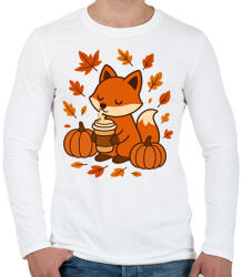 printfashion Őszi róka - Férfi hosszú ujjú póló - Fehér (17701414)