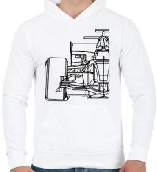 printfashion Forma1 - Férfi kapucnis pulóver - Fehér (17676331)