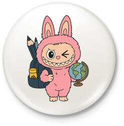 printfashion Vissza a suliba Labubu - Kitűző, hűtőmágnes - Fehér (17701368)