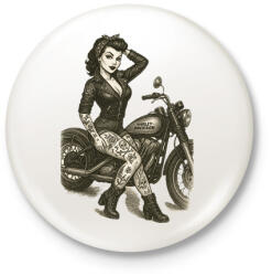 printfashion Pin up - Kitűző, hűtőmágnes - Fehér (17713173)