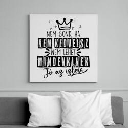 printfashion Nem gond ha nem kedvelsz fekete - Vászonkép - Fehér (17689780)