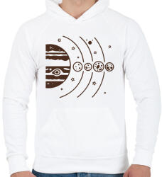 printfashion Galileo Galilei - Férfi kapucnis pulóver - Fehér (17588989)
