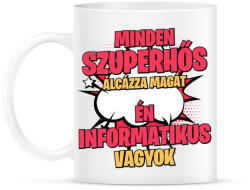 printfashion SZUPERHŐS INFORMATIKUS - Bögre - Fehér (17612224)