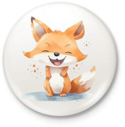 printfashion Róka - Kitűző, hűtőmágnes - Fehér (17711823)
