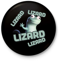 printfashion lizard - Kitűző, hűtőmágnes - Fekete (17663671)