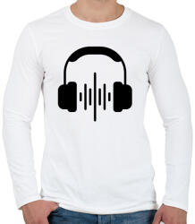 printfashion Zene - Férfi hosszú ujjú póló - Fehér (17592982)