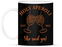 printfashion Holy Aperoli she said yes - Bögre - Fekete (17690200)