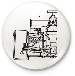 printfashion Forma1 - Kitűző, hűtőmágnes - Fehér (17676720)