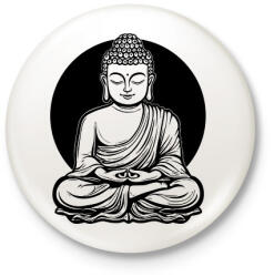 printfashion buddha - Kitűző, hűtőmágnes - Fehér (17659620)