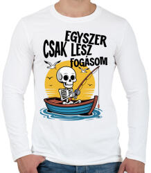 printfashion Egyszer csak lesz fogásom - Férfi hosszú ujjú póló - Fehér (17688016)