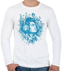 printfashion Zene hangulat - Férfi hosszú ujjú póló - Fehér (17587132)