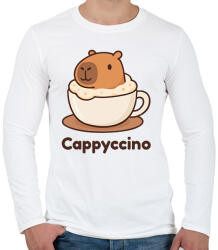 printfashion Cappyccino - Férfi hosszú ujjú póló - Fehér (17627632)