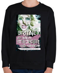 printfashion BRITNEY STRONGER - Gyerek pulóver - Fekete (17681799)