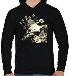 printfashion Fakult Ómen - Goth Design - Férfi kapucnis pulóver - Fekete (17652032)