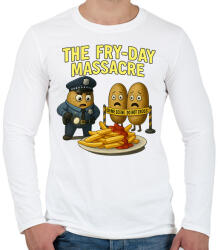 printfashion Fryday massacre. . . - Férfi hosszú ujjú póló - Fehér (17699266)