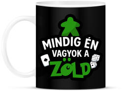 printfashion Mindig én vagyok a zöld - Bögre - Fekete (17600566)