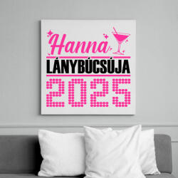 printfashion Lánybúcsú - Egyedi névvel - Vászonkép - Fehér (17628946)