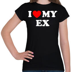 printfashion I love my ex - Női póló - Fekete (17666898)