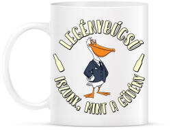 printfashion Legénybúcsú iszunk mint a gödény - Bögre - Fehér (17630715)