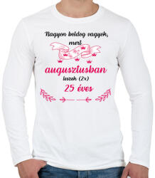 printfashion 50. (225) szülinap ápr. - Férfi hosszú ujjú póló - Fehér (17665966)
