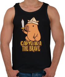 printfashion Capybara the brave - Férfi atléta - Fekete (17643441)