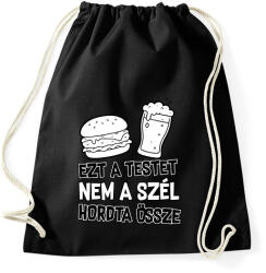 printfashion Ezt a testet nem a szél hordta össze - Sportzsák, Tornazsák - Fekete (17687665)