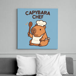 printfashion Kapibara séf - Vászonkép - Világoskék (17634349)