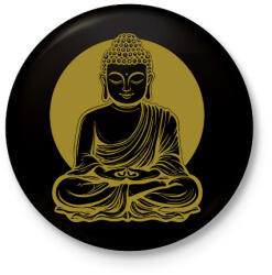 printfashion buddha - Kitűző, hűtőmágnes - Fekete (17653771)