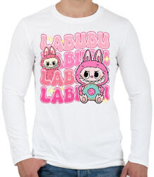 printfashion Labubu - Férfi hosszú ujjú póló - Fehér (17615032)