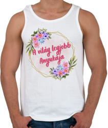printfashion A világ legjobb Anyukája - Férfi atléta - Fehér (17666390)