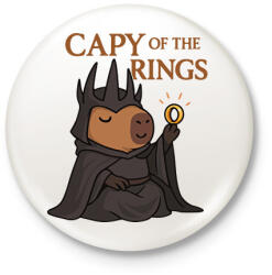 printfashion Capy of the Rings - Kitűző, hűtőmágnes - Fehér (17622636)