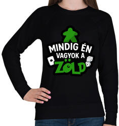 printfashion Mindig én vagyok a zöld - Női pulóver - Fekete (17600239)