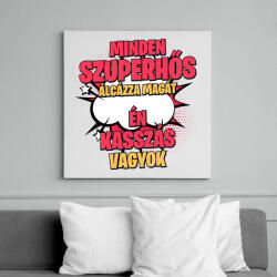 printfashion SZUPERHŐS KASSZÁS - Vászonkép - Fehér (17610027)