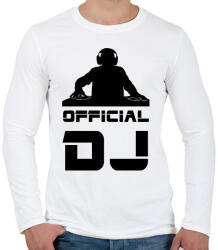 printfashion official dj - Férfi hosszú ujjú póló - Fehér (17639242)
