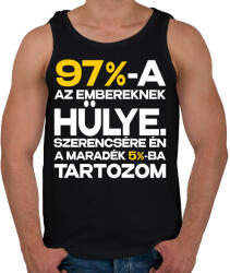 printfashion 97%-A AZ EMBEREKNEK HÜLYE - Férfi atléta - Fekete (17633457)