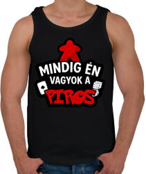 printfashion Mindig én vagyok a piros - Férfi atléta - Fekete (17599257)