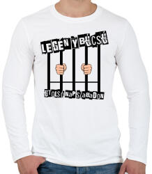 printfashion LEGÉNYBÚCSÚ UTOLSÓ NAP SZABADON - Férfi hosszú ujjú póló - Fehér (17626732)
