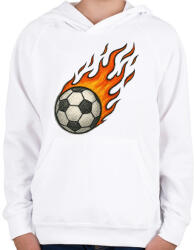 printfashion Foci - Gyerek kapucnis pulóver - Fehér (17713759)