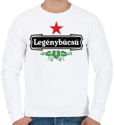 printfashion Legénybúcsú sörös - Férfi pulóver - Fehér (17628089)