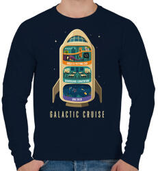 printfashion Galactic Cruise - Férfi pulóver - Sötétkék (17698825)