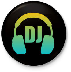 printfashion Dj - Kitűző, hűtőmágnes - Fekete (17625337)
