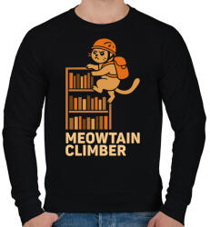 printfashion Meowtain climber - Férfi pulóver - Fekete (17664174)