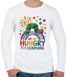 printfashion We Are Hungry For Learning - Férfi hosszú ujjú póló - Fehér (17671366)