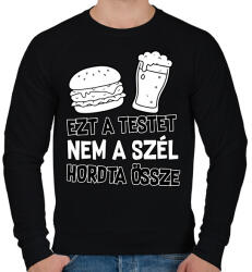 printfashion Ezt a testet nem a szél hordta össze - Férfi pulóver - Fekete (17687574)