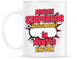 printfashion SZUPERHŐS MENTŐS - Bögre - Fehér (17613535)