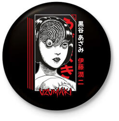 printfashion Uzumaki - Kitűző, hűtőmágnes - Fekete (17696521)