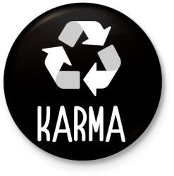 printfashion karma - Kitűző, hűtőmágnes - Fekete (17616337)