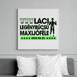 printfashion Borat legénybúcsú - Egyedi névvel, dátummal - Vászonkép - Fehér (17626696)