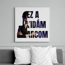 printfashion Wednesday ez a vidám arcom - Vászonkép - Fehér (17599246)