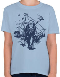 printfashion Darwin utazásai - Gyerek póló - Világoskék (17590009)